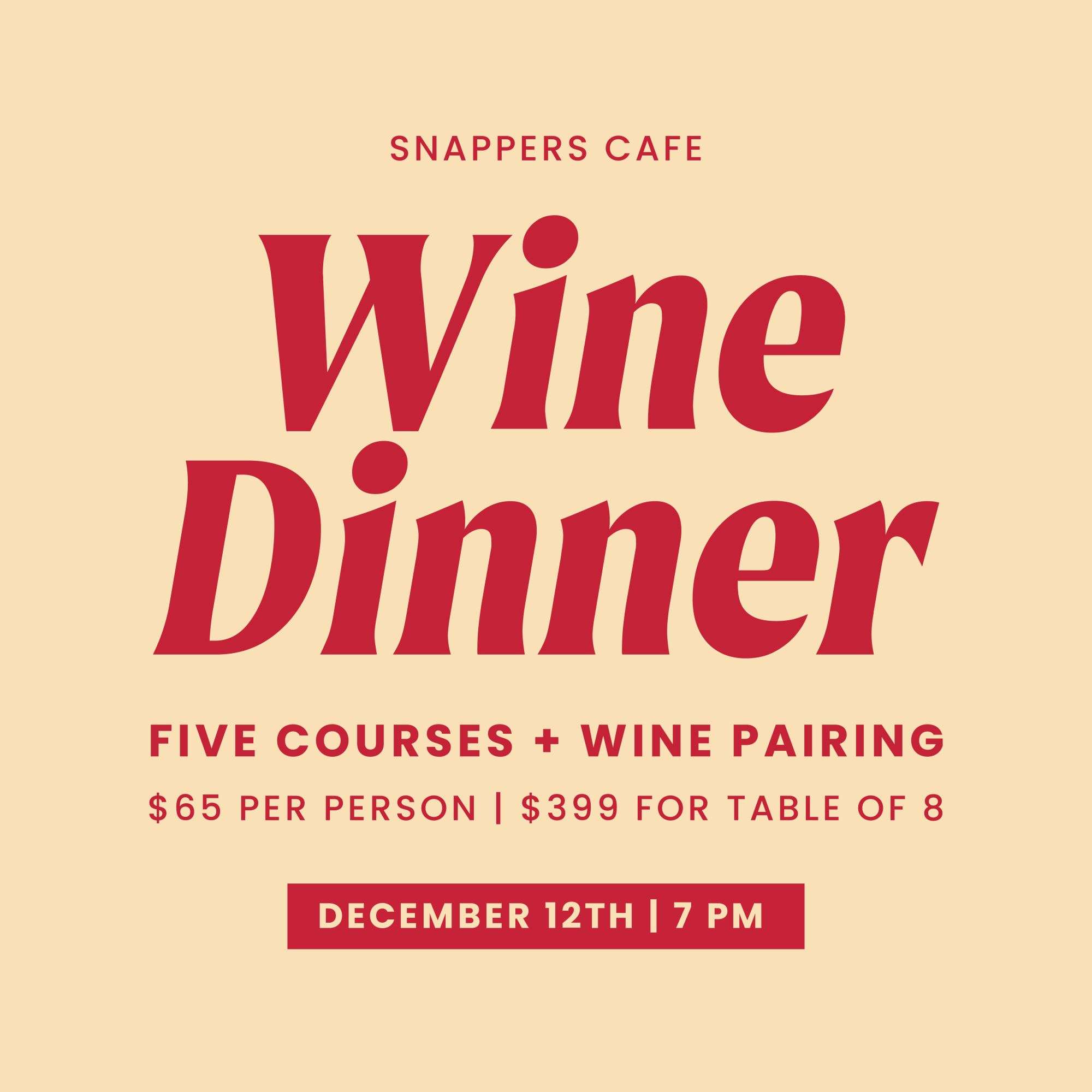 Wine Dinner